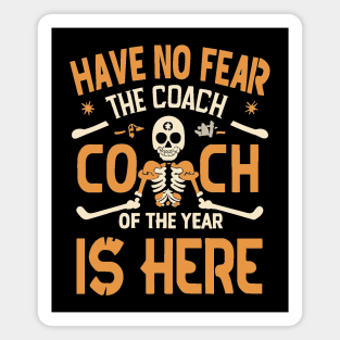 Skeleton Ice Hockey Coach of the year coaching Dad coach Magnet